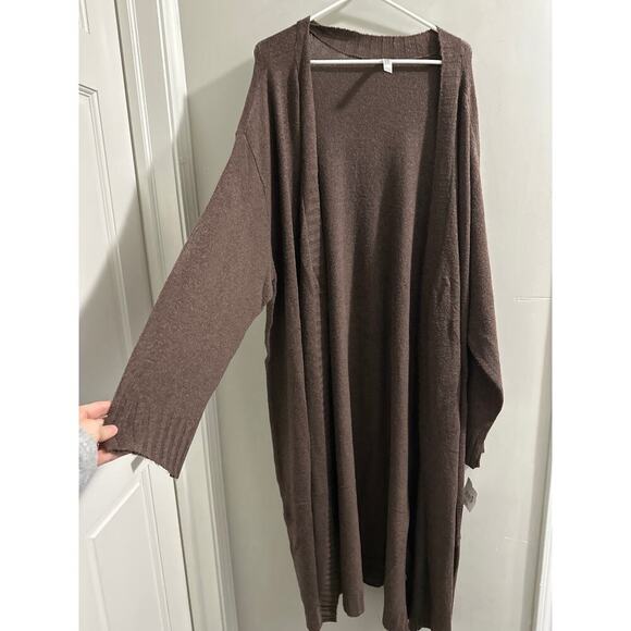 tranquil and true Sweaters - ‼️tranquil and true Brown long open‎ cardigan New 2X/3X